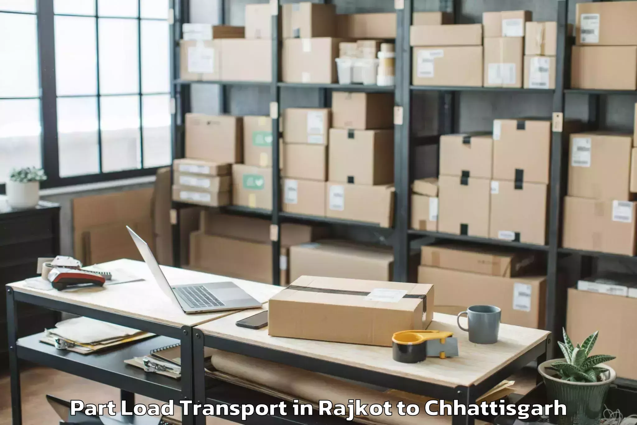 Efficient Rajkot to Bhalai Part Load Transport